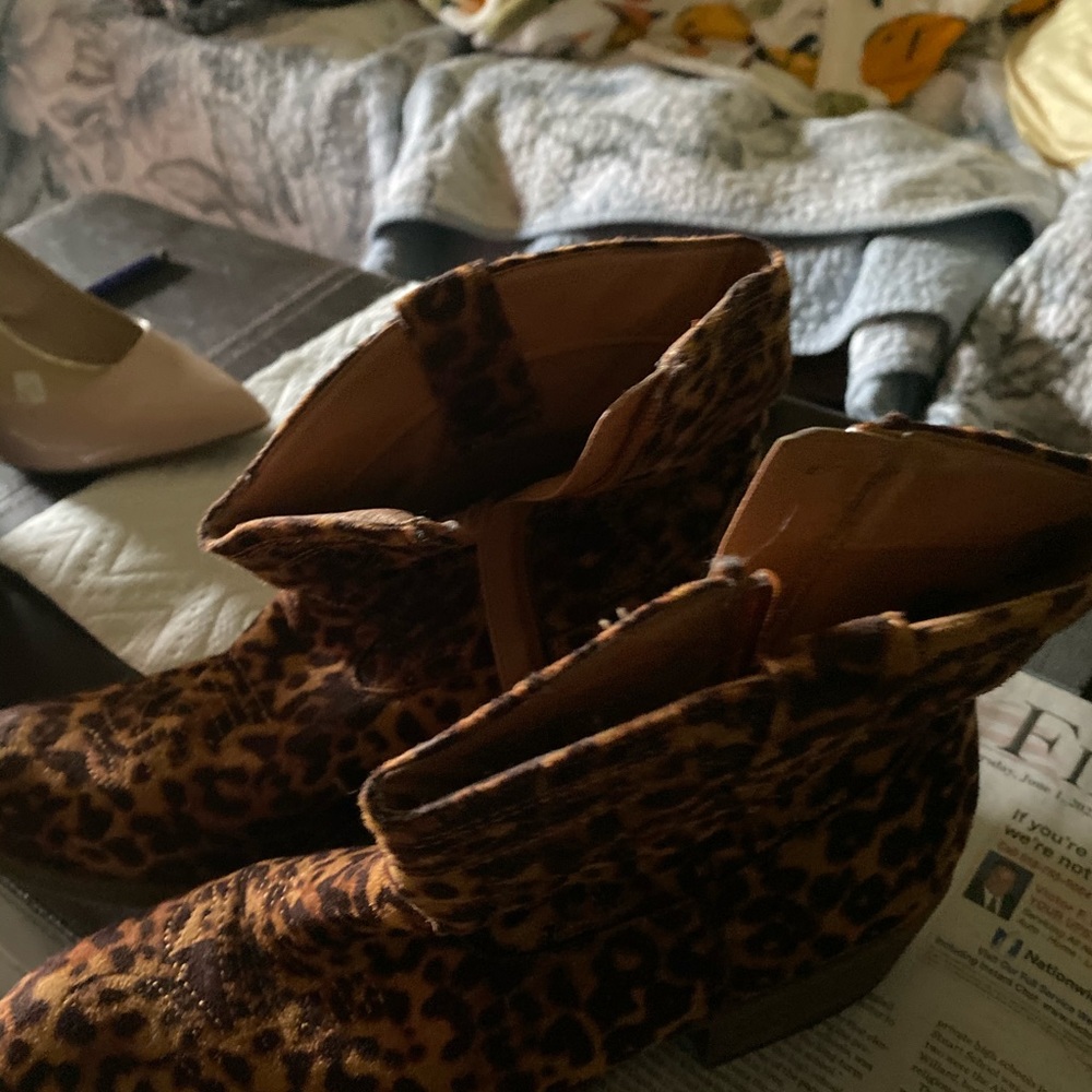 Soft Surroundings leopard print boots